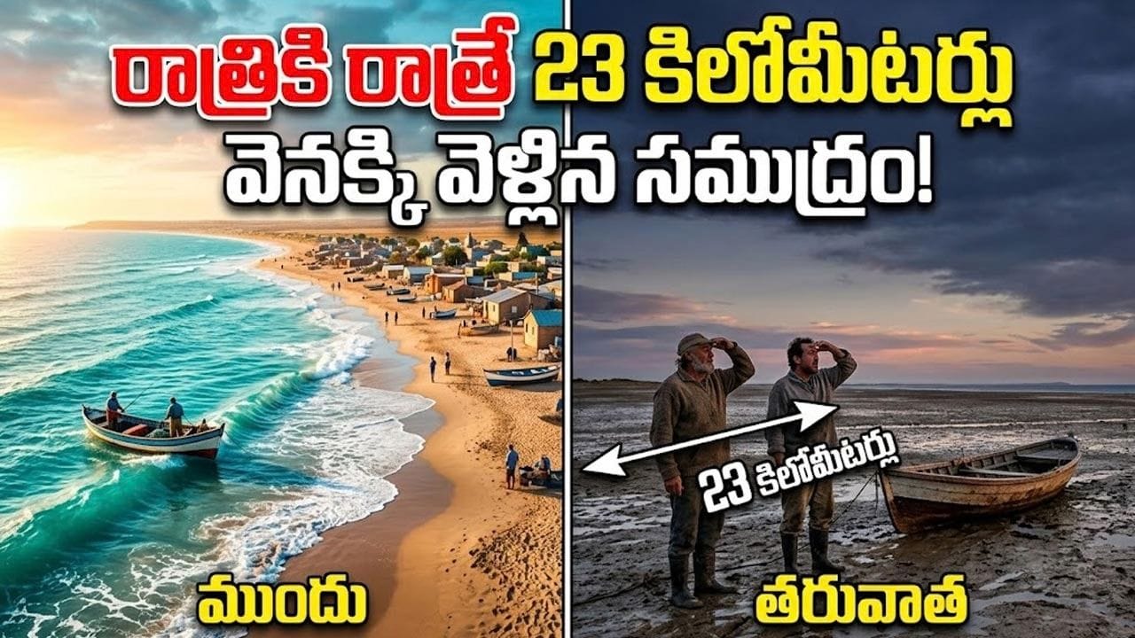 రాత్రికి రాత్రే 23 కి.మీ మాయమైన సముద్రం.. ప్రమాదానికి సంకేతం?