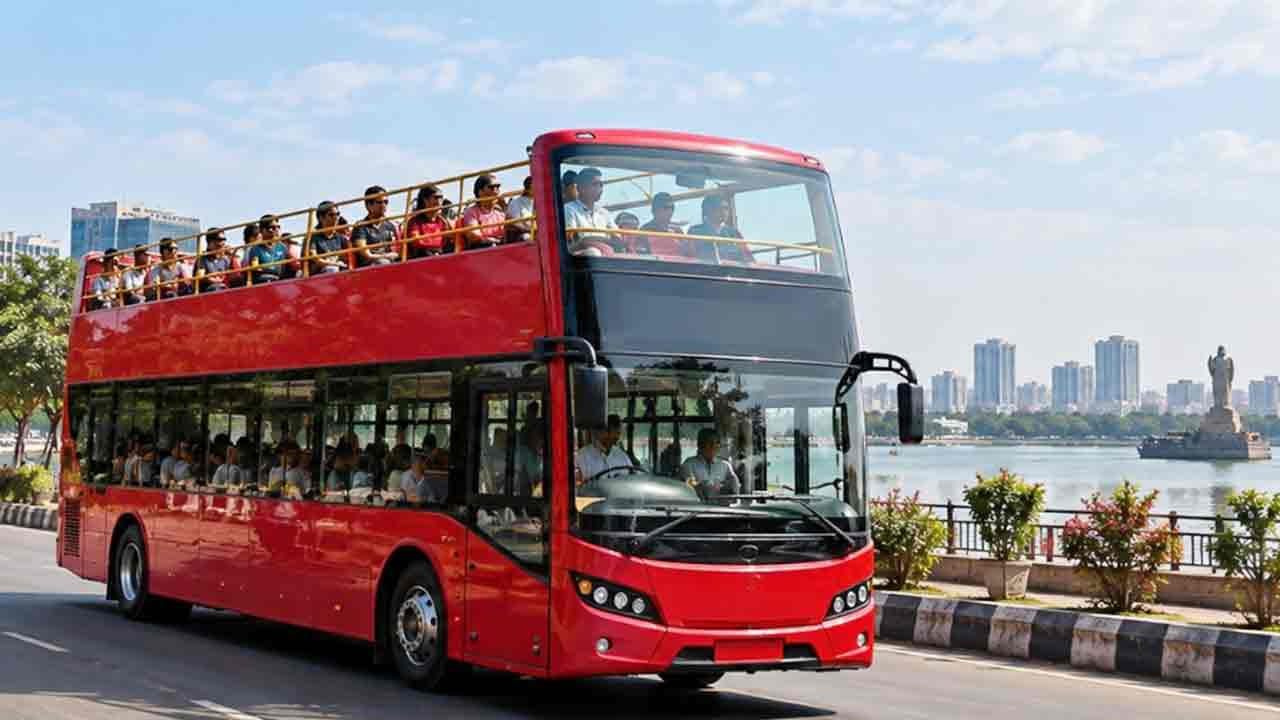 Hyderabad: హైదరాబాద్‌లో ఓపెన్ టాప్ డబుల్ డెక్కర్ బస్సులు.. మైమరిపించే లగ్జరీ సౌకర్యాలు..