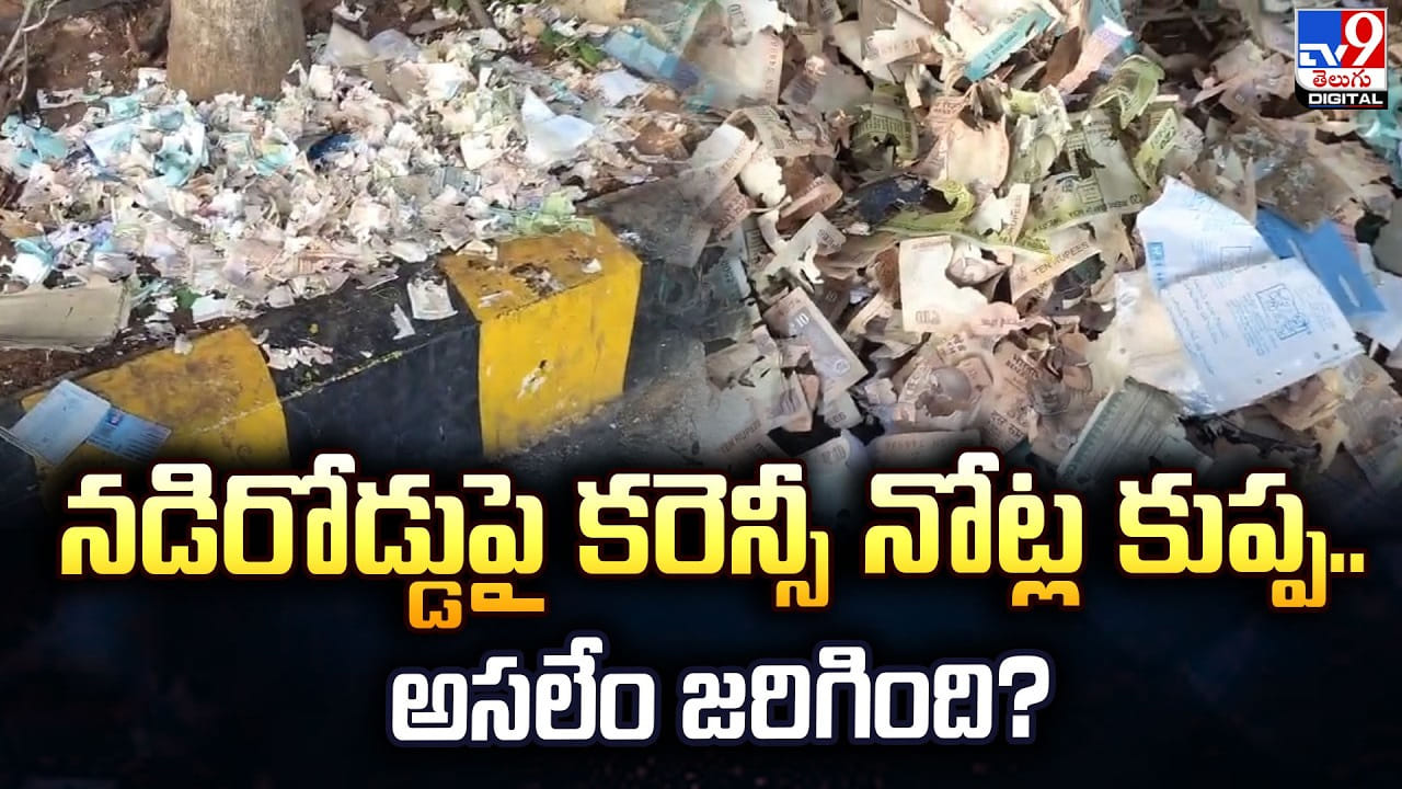 నడిరోడ్డుపై కరెన్సీ నోట్ల కుప్ప.. అసలేం జరిగింది?