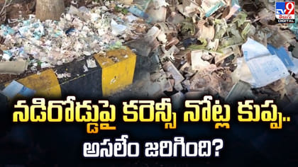 నడిరోడ్డుపై కరెన్సీ నోట్ల కుప్ప.. అసలేం జరిగింది?