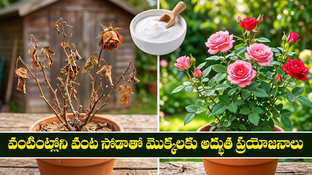 వంటింట్లోని వంట సోడాతో మొక్కలకు అద్భుత ప్రయోజనాలు! ఇలా చేస్తే పూల వర్షం కురవడం ఖాయం
