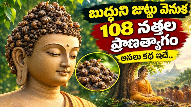 బుద్ధుని తలపై ఉన్నది జుట్టు అనుకుంటున్నారా.. 108 నత్తల త్యాగం..