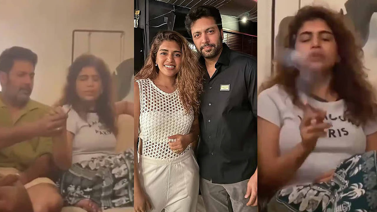 Jayam Ravi: ఇద్దరూ  ఒకే సిగరెట్ తాగుతూ.. మరోసారి అడ్డంగా దొరికిపోయిన జయం రవి- కెనీషా.. వీడియో వైరల్
