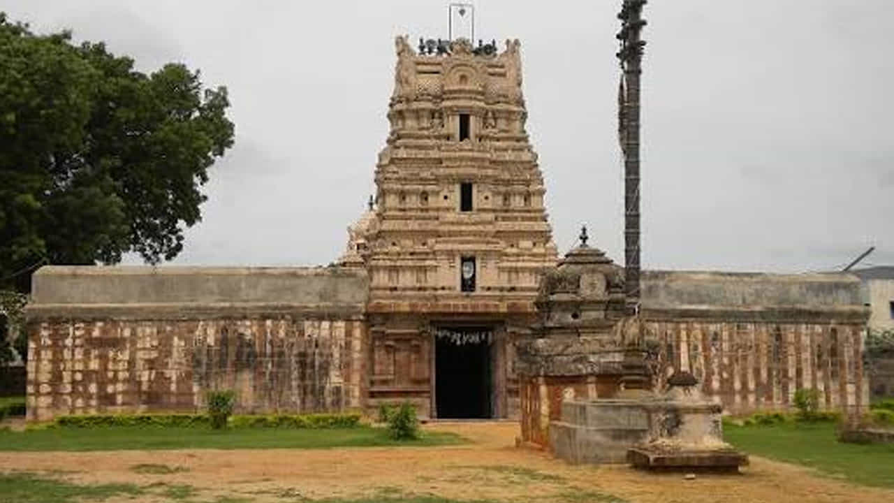 ఆలయంలోని 108 స్తంభాలు, వాటిపై చెక్కిన శిల్పాలు నాటి శిల్పుల అద్భుత ప్రతిభకు నిదర్శనంగా నిలిచాయి. ఈ ఆలయ ప్రాంగణంలో యోగ నరసింహ స్వామి, ఆంజనేయ స్వామి, విఘ్నేశ్వర స్వామి ఆలయాలు కూడా ఉన్నాయి. ఈ ఆలయ నిర్మాణంలో ఉపయోగించిన ఎర్రరాయి, అద్భుతమైన శిల్పాలు, విశాలమైన ప్రాంగణం, 108 స్తంభాలు ఈ క్షేత్రానికి ప్రత్యేక శోభను అందిస్తున్నాయి. ఈ 108 స్తంబాలు 108 ప్రదక్షిణ లను సూచిస్తుందని భక్తుల విశ్వాసం.