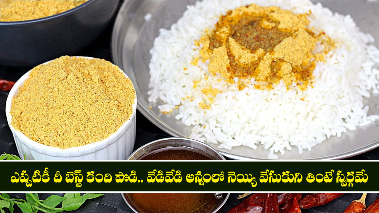 Kandi Podi: ఎప్పటికీ దీ బెస్ట్ కంది పొడి.. వేడివేడి అన్నంలో నెయ్యి వేసుకుని తింటే స్వర్గమే