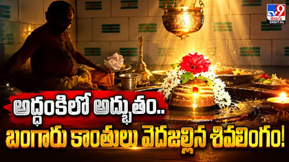 అద్దంకిలో అద్భుతం.. బంగారు కాంతులు వెదజల్లిన శివలింగం!
