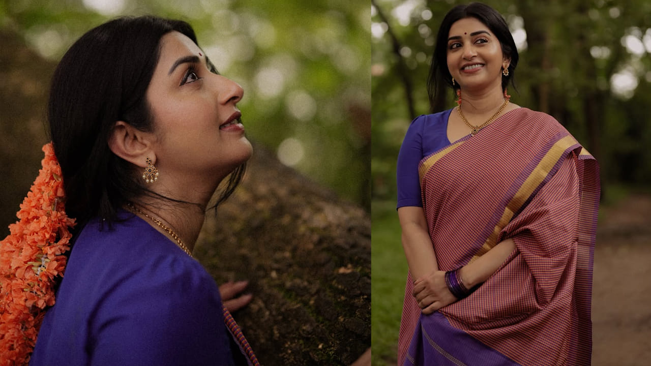  ఈ అందాల తార మరెవరో కాదు ఒకప్పుడు పలు తెలుగు హిట్ సినిమాల్లో హీరోయిన్ గా నటించిన మీరా జాస్మిన్.  అమ్మాయి బాగుంది, గుడుంబా శంకర్, భద్ర, మహారధి, రారాజు, యమగోల మళ్లీ మొదలైంది, గోరింటాకు, మా ఆయన చంటి పిల్లాడు, బంగారు బాబు, అ ఆ ఇ ఈ, ఆకాశ రామన్న తదితర చిత్రాలు మీరాకు మంచి గుర్తింపు తీసుకొచ్చాయి.
