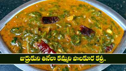 జుర్రుకుని తినేలా కమ్మని పాలకూర కర్రీ.. 