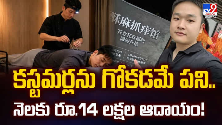 కస్టమర్లను గోకడమే పని.. నెలకు రూ.14 లక్షల ఆదాయం! కస్టమర్లను గోకడమే పని.. నెలకు రూ.14 లక్షల ఆదాయం!