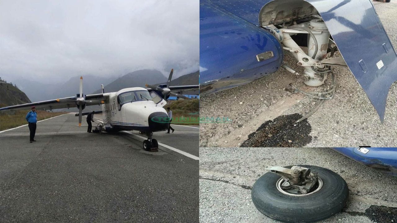 Sita Airplane Loses Wheel During Landing At Juphal Airport