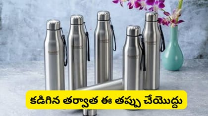 స్టీల్ వాటర్ బాటిల్‌ను ఇలా శుభ్రం చేయండి.. దుర్వాసన, మరకలకు చెక్!