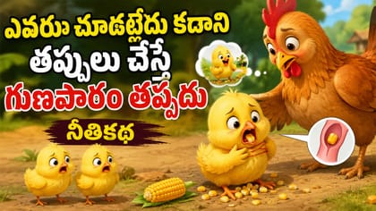 ఎవరూ చూడట్లేదని తప్పులు చేస్తే సమస్యల్లో పడతారు.. కోడిపిల్ల కథ