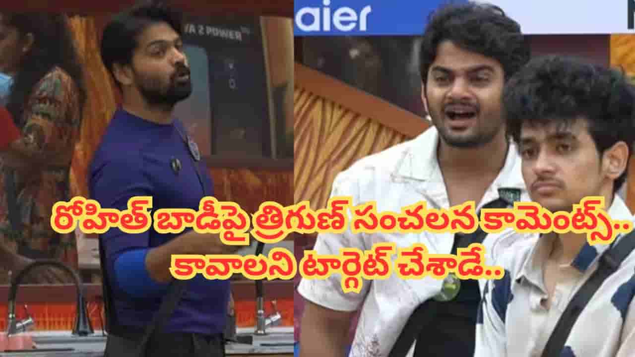 Bigg Boss 10 Telugu : రోహిత్ పై నోరు జారిన త్రిగుణ్.. స్టెరాయిడ్స్ బాడీ అంటూ కామెంట్స్.. తిట్టిపోస్తున్న అడియన్స్..
