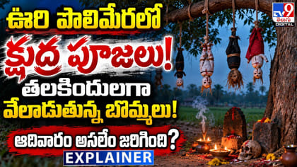 ఊరి పొలిమేరలో క్షుద్ర పూజలు.. తలకిందులుగా వేలాడుతున్న బొమ్మలు..