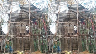 అద్భుతం.. భక్తులకు దర్శనమిచ్చేందుకు సిద్ధమవుతున్న 65 అడుగుల భారీ మట్టి గణపతి.. ఎక్కడంటే?