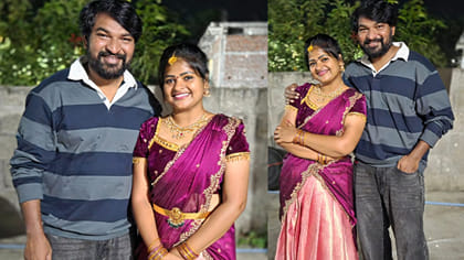 కాబోయే భార్యతో కలిసి బతుకమ్మ సంబరాల్లో డైరెక్టర్ డేగల బాబు
