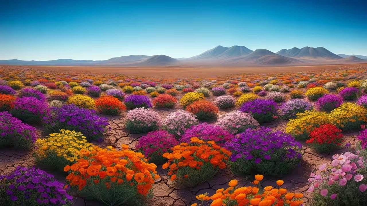 Chile Desert Flowers Bloom El Nino At Work