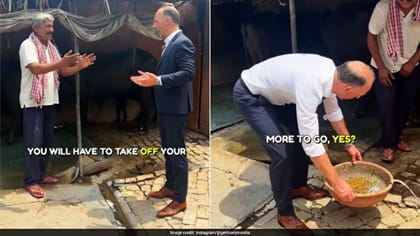 Viral Video: మేత వేసి, పేడ ఎత్తిన జర్మన్ దౌత్యవేత్త