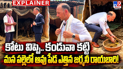 కోటు విప్పి.. కండువా కట్టి.. ఆవు పేడ ఎత్తిన జర్మనీ రాయబారి!