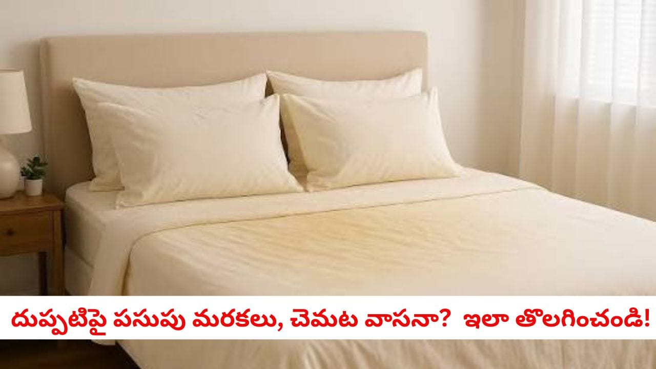 బెడ్ దుప్పటి నుంచి దుర్వాసన, పసుపు మరకలు పోవాలా? ఇంట్లోనే ఇలా శుభ్రం చేయండి!