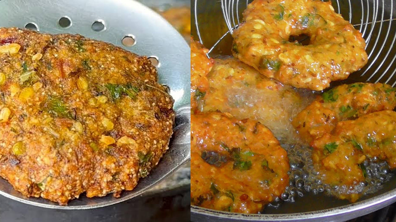 డీప్ ఫ్రై కోసం నూనెను వేడి చేసుకోవాలి. నూనె వేడైన తర్వాత మంటను మీడియం ఫ్లేమ్కు తగ్గించి, వత్తుకున్న గారెలను ఒక్కొక్కటిగా నూనెలో వేయాలి. ఒకవేళ చేత్తో వేయడం కష్టంగా అనిపిస్తే, అట్లకాడ వంటి గరిటెను ఉపయోగించి దానిపై వత్తి నూనెలో వేయాలి. గారెలు రెండు వైపులా బంగారు గోధుమ రంగు వచ్చేవరకు వేయించి, నూనె నుండి తీసివేయాలి. మీడియం ఫ్లేమ్లో వేయించడం వల్ల అవి లోపల వరకు ఉడికి, నూనె పీల్చుకోవు.