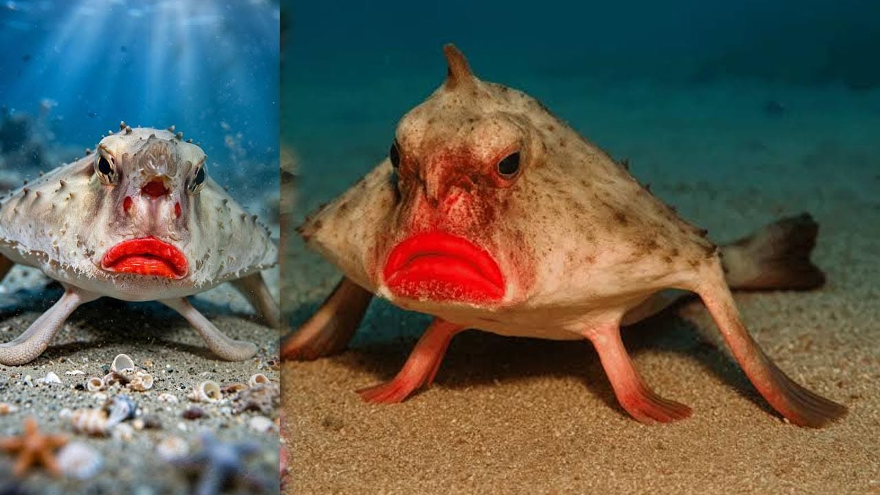 Red Lipped Batfish Facts