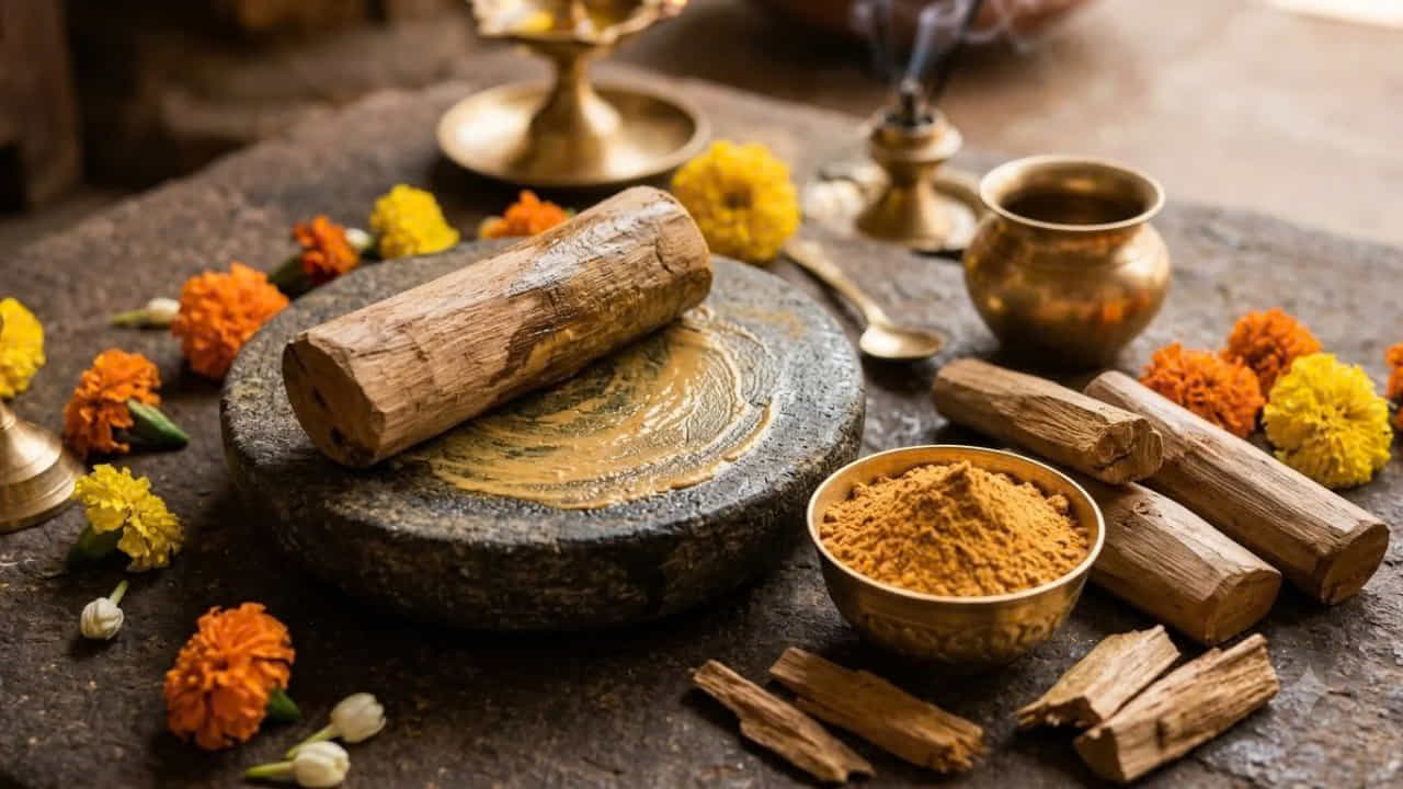 
చందనం చల్లదనం ప్రత్యేకత.. 
చందనానికి సహజంగా చల్లదనాన్ని అందించే గుణం ఉందని సంప్రదాయంగా చెబుతారు. అందుకే చందనపు పేస్ట్‌ను నుదుటిపై లేదా తలపై రాసుకునే ఆచారం ఉంది. వేడి, అలసట వంటి సందర్భాల్లో ఇది చల్లదనాన్ని అందిస్తుందని నమ్మకం. చందనాన్ని సంప్రదాయ చర్మ సంరక్షణలోనూ ఉపయోగిస్తారు. దీని పేస్ట్ చర్మానికి చల్లదనాన్ని అందించడంతో పాటు అధిక జిడ్డును తగ్గించడంలో సహాయపడుతుందని భావిస్తారు.
