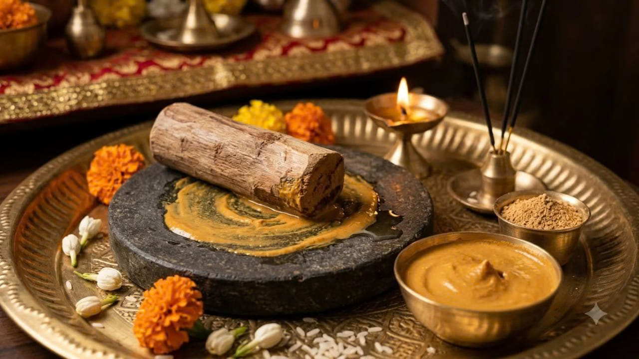 సనాతన ధర్మంలో చందనం (గంధం) కేవలం సువాసనగల చెక్క కాదు.. పవిత్రత, శాంతి, సాత్వికతకు ప్రతీకగా భావిస్తారు. పూజలో దేవతలకు సమర్పించడం నుంచి శివలింగానికి పూయడం వరకు, అలాగే నుదుటిపై తిలకంగా ధరించడం వరకు చందనానికి ప్రత్యేక స్థానం ఉంది. శతాబ్దాలుగా కొనసాగుతున్న ఈ సంప్రదాయం వెనుక ఆధ్యాత్మిక విశ్వాసాలతో పాటు చందనం అందించే చల్లదనం, సువాసన వంటి లక్షణాలు కూడా ఉన్నాయి.