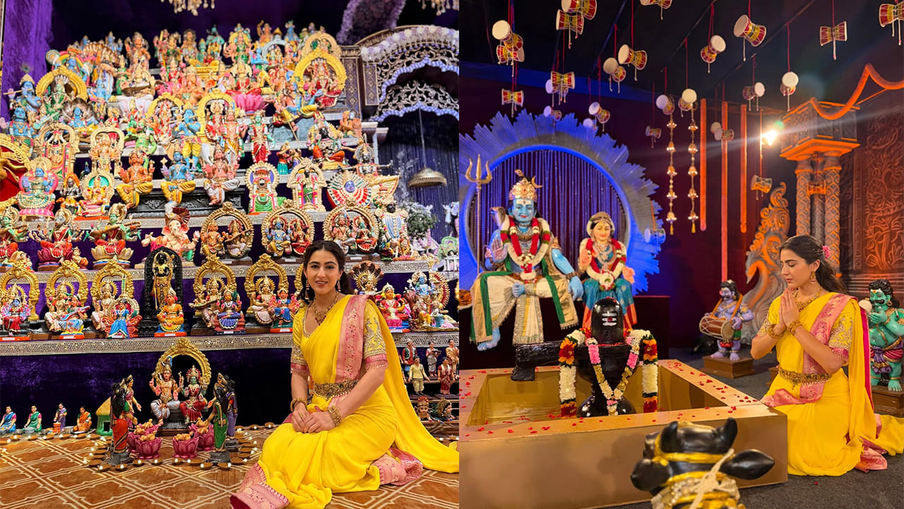  ఎల్లో శారీలో సంప్రదాయంగా ముస్తాబైన సారా స్వామి, అమ్మవార్లకు పూజలు చేసింది. అనంతరం ఈ ఫొటోలను సామాజిక మాధ్యమాల్లో షేర్ చేసింది. దీంతో ఇవి కాస్త నెట్టింట వైరల్ గా మారాయి.
