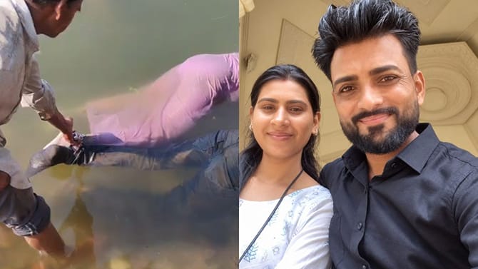 కాళ్లకు ఇనుప గొలుసులు, తాళం.. నదిలో ప్రత్యక్షమైన నవదంపతుల శవాలు