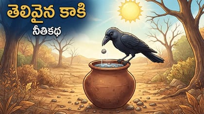 చిన్న చిన్న ప్రయత్నాలతో పెద్ద విజయం.. తెలివైన కాకి కథ
