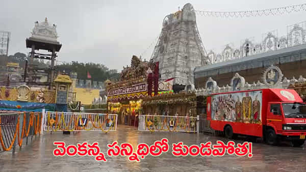 తిరుపతి, తిరుమలలో కుండపోత వర్షం.. భక్తులకు తప్పని తిప్పలు!