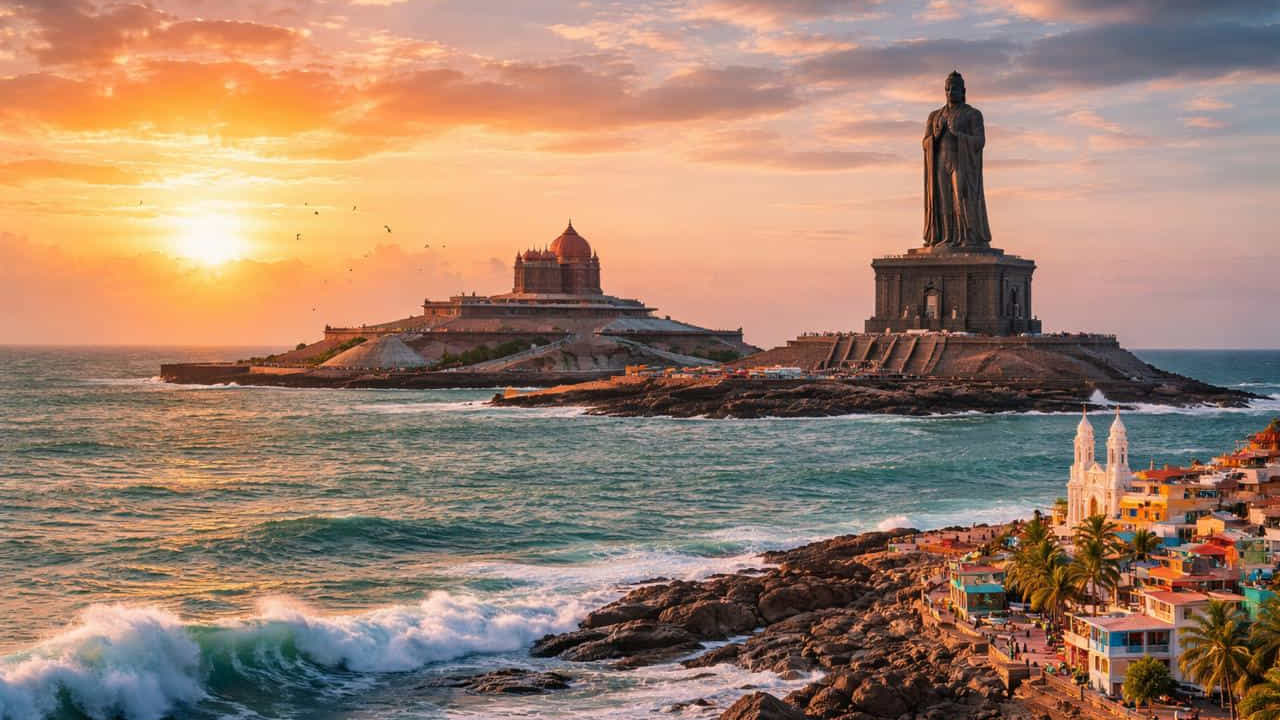  3. దక్షిణ భారత ప్రకృతి అందాలు: తమిళనాడు, కేరళ ప్రాంతాల వైపు వెళ్లేకొద్దీ ప్రకృతి దృశ్యాలు, పచ్చని ప్రాంతాలు, కొండల పరిసరాలు ప్రయాణానికి మరింత ప్రత్యేకతను తీసుకొస్తాయి. అలాగే కన్యాకుమారిలో సముద్ర అందాలను కూడా తిలకించవచ్చు. ప్రయాణం చివరలో కన్యాకుమారి చేరుకుంటారు. అరేబియా సముద్రం, బంగాళాఖాతం, హిందూ మహాసముద్రం కలిసే ప్రాంతంగా ప్రసిద్ధి చెందిన ఈ ప్రదేశం పర్యాటకులను ఆకర్షిస్తుంది.