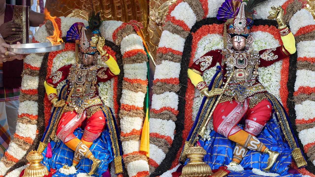 
మరోవైపు భక్తులు గోవింద నామస్మరణలు చేస్తూ స్వామివారికి భక్తిశ్రద్ధలతో నీరాజనాలు పలికారు. దీంతో తిరుమల మాడ వీధులు గోవింద నామస్మరణలతో మార్మోగాయి.
