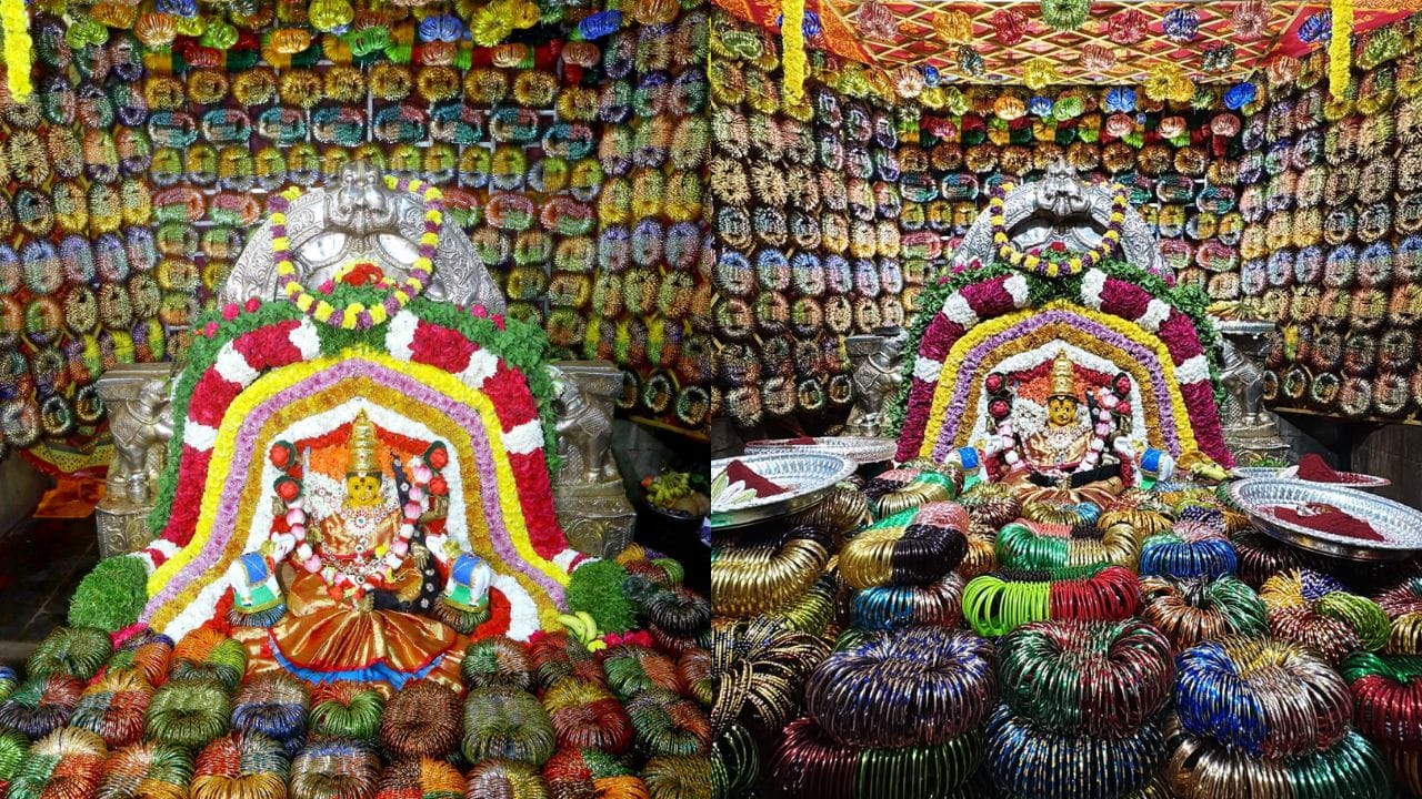 అక్టోబర్ 11 నుంచి అక్టోబర్ 20 వరకు ఈ శరన్నవరాత్రి ఉత్సవాలు నిర్వహిస్తున్నారు. తొలిరోజు ఆదిలక్ష్మి అలంకరణలో అమ్మవారు భక్తులకు దర్శనమివ్వగా.. ఆ రోజు అమ్మవారికి స్వర్ణ కవచ అలంకరణలో శాస్త్రోక్తంగా పూజలు నిర్వహించారు. ఇక రెండవ రోజు ధనలక్ష్మిగా అమ్మవారు భక్తులకు దర్శనమివ్వగా.. ఆ రోజు లక్ష చామంతుల అలంకరణలో అమ్మవారికి పూజలు నిర్వహించారు. ఇక మూడవ రోజు ధాన్యలక్ష్మిగా దర్శనమిచ్చిన అమ్మవారికి లడ్డూలతో పూజ చేశారు.