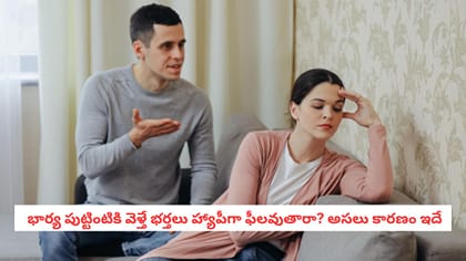   భార్య పుట్టింటికి వెళ్తే భర్తలు హ్యాపీగా ఫీలవుతారా? అసలు కారణం